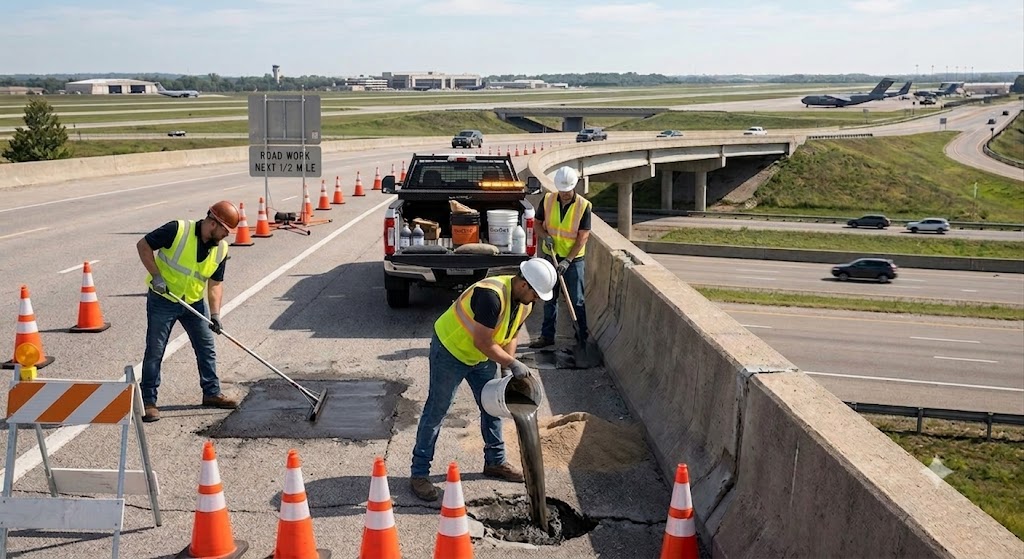 Highway Repair with Percol Concrete Slurry